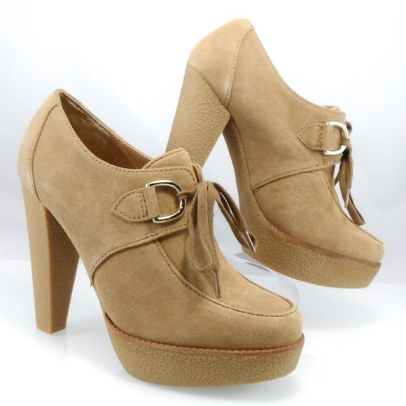 NIB$195 KORS Michael Kors Dusty Laced Pump Vintage Platform Heels Bootie 8.5 - Picture 2 of 12